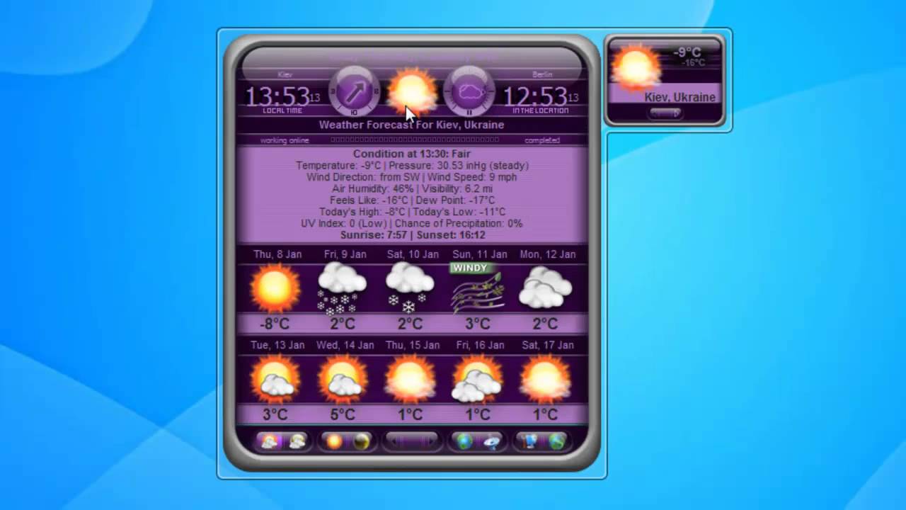 Weather widget for windows 7 desktop free download